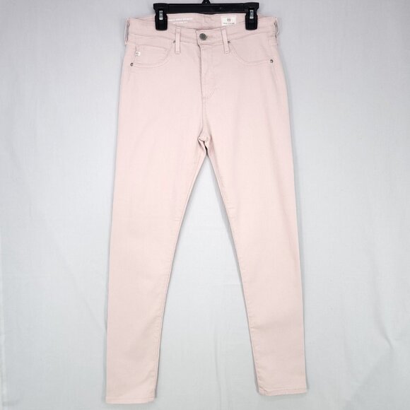 AG Adriano Goldschmied Ankle Jeans Size 28 High Rise The Farrah Skinny Pink - Picture 1 of 15